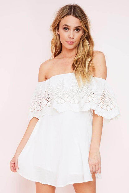 Wanda Casual Mini Dress White
