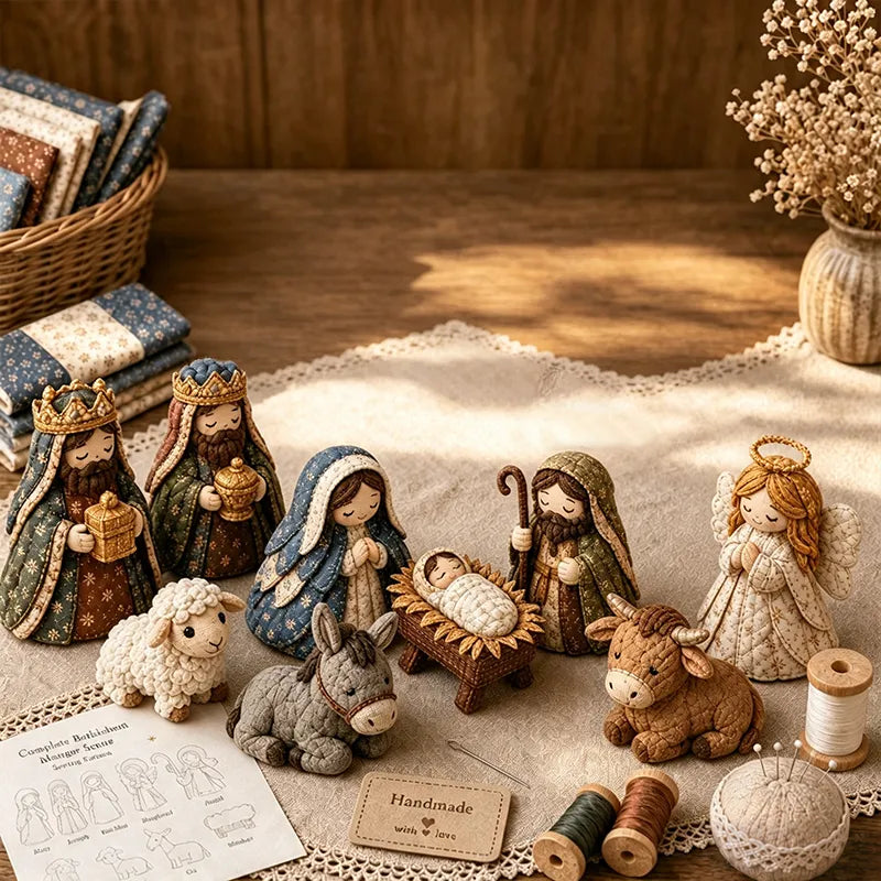 ✨DIY Patchwork Nativity Scene Sewing Kit