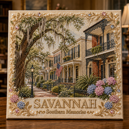 🗽 American Landmark Collection Crystal Art DIY Kit