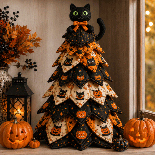 🎃🧵DIY Halloween Quilted Fabric Tree Kit