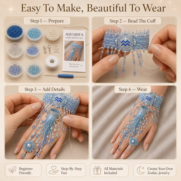 🔥 49% OFF – Zodiac DIY Beaded Hand Bracelet Kit – Create Your Celestial Wearable Art
