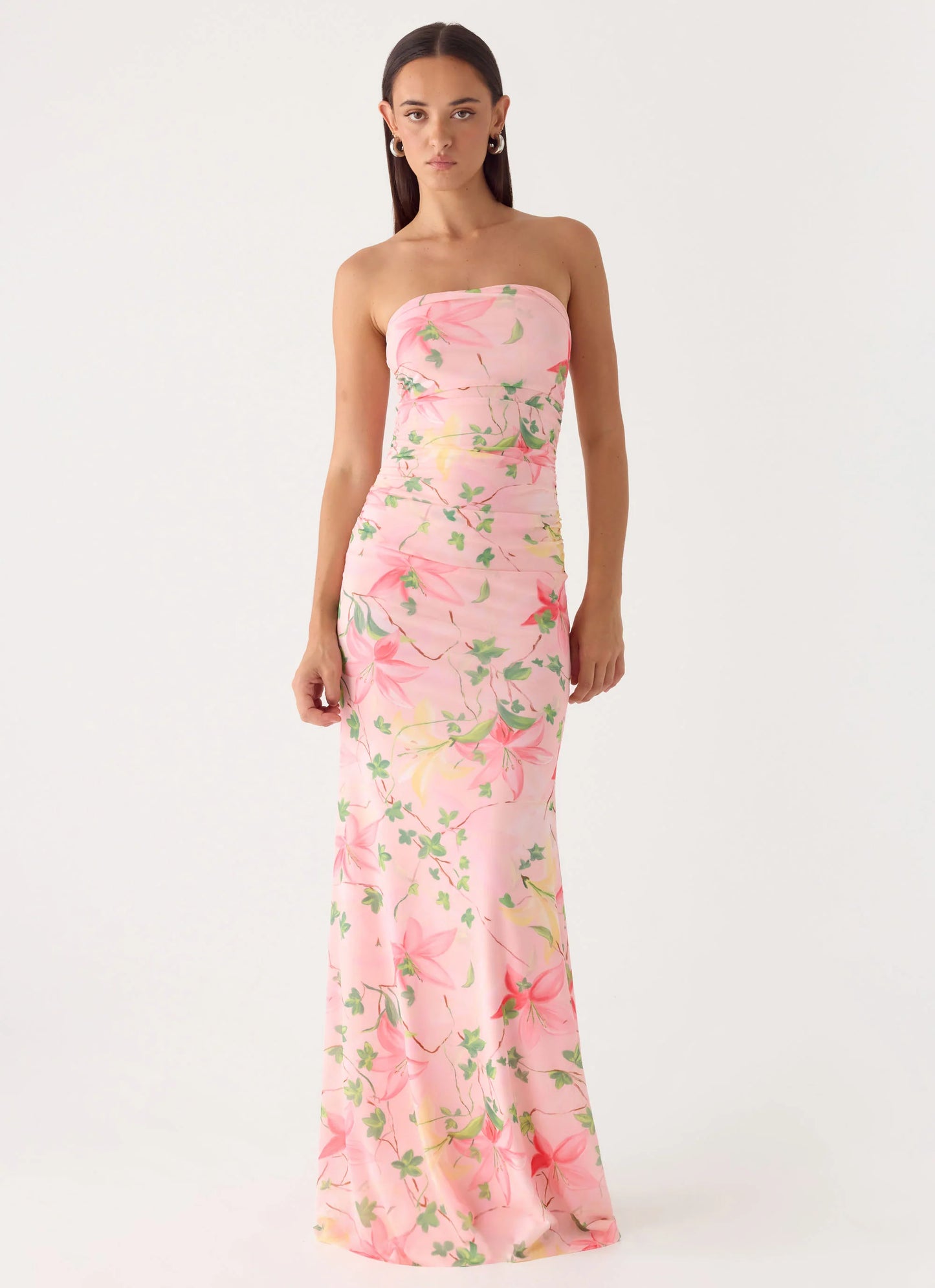 Iroha Strapless Maxi Dress - Blooming Spring