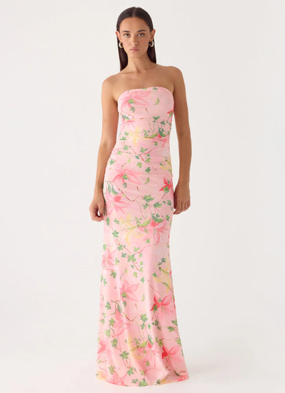 Iroha Strapless Maxi Dress - Blooming Spring