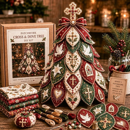 ✝️Religious-Themed Beaded & Quilted Christmas Tree DIY Kit