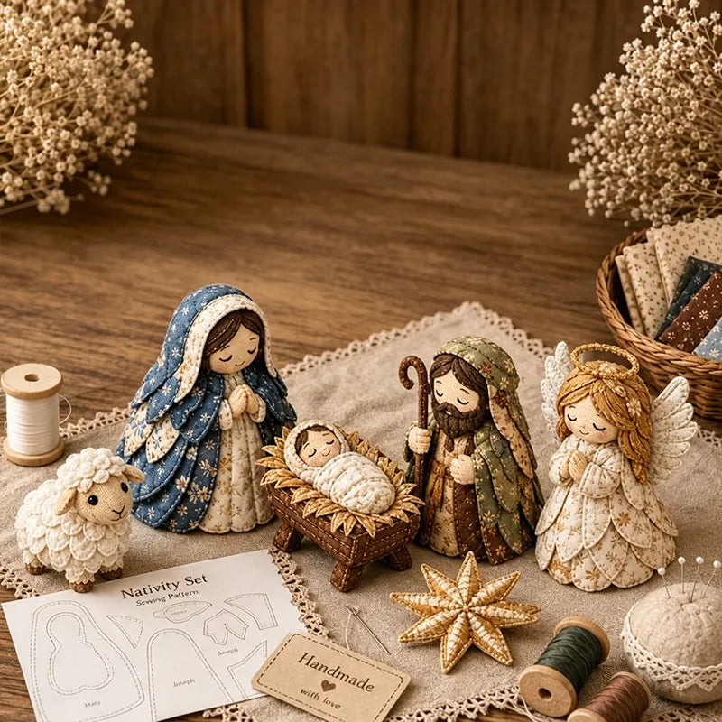 ✨DIY Patchwork Nativity Scene Sewing Kit