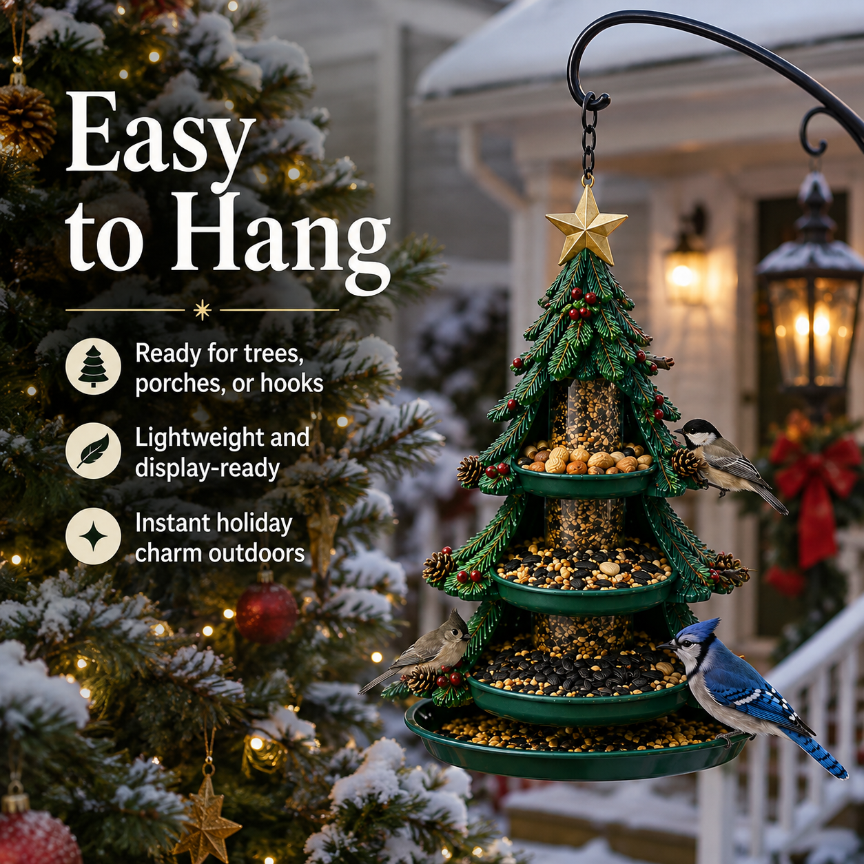 ⛄Christmas Bird Feeder Collection✨ Festive Hanging Garden Feeders for Wild Birds