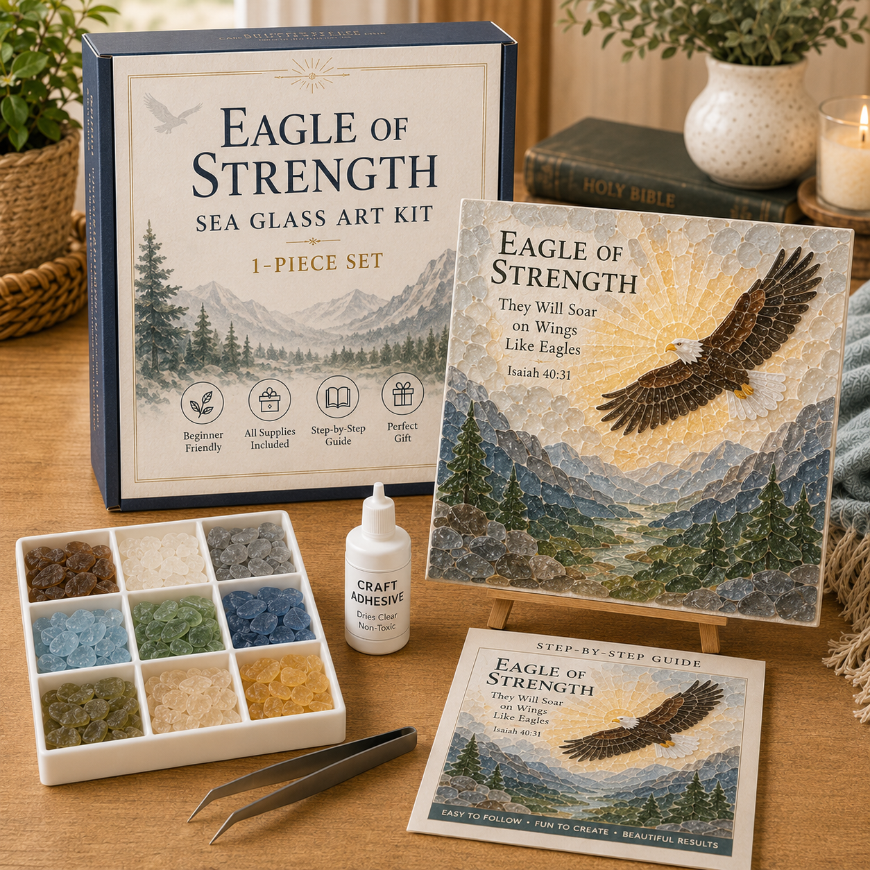 🎁Faith-Inspired Birds Sea Glass Art Kit Collection