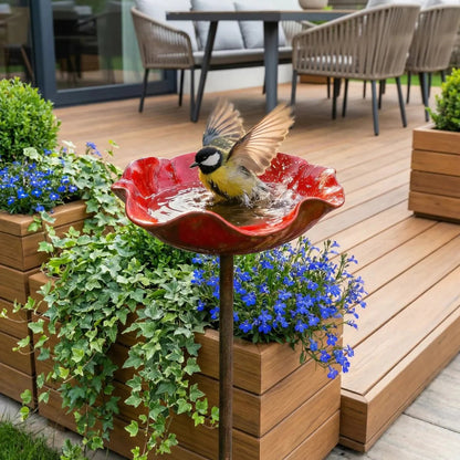 🐦Handcrafted Outdoor Metal Flower Garden Stakes