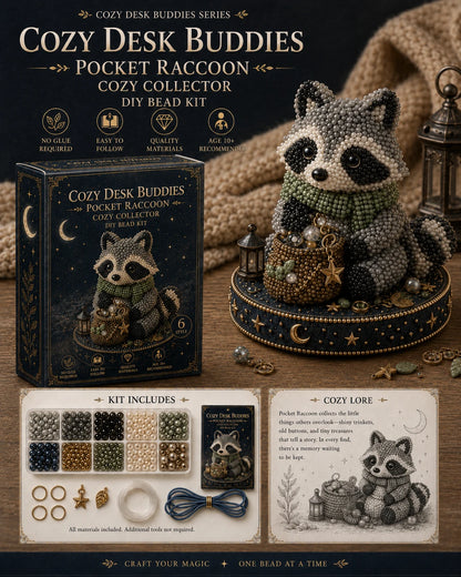 🧵 Cozy Desk Buddies DIY Bead Kit | Handmade Mini Desk Companion