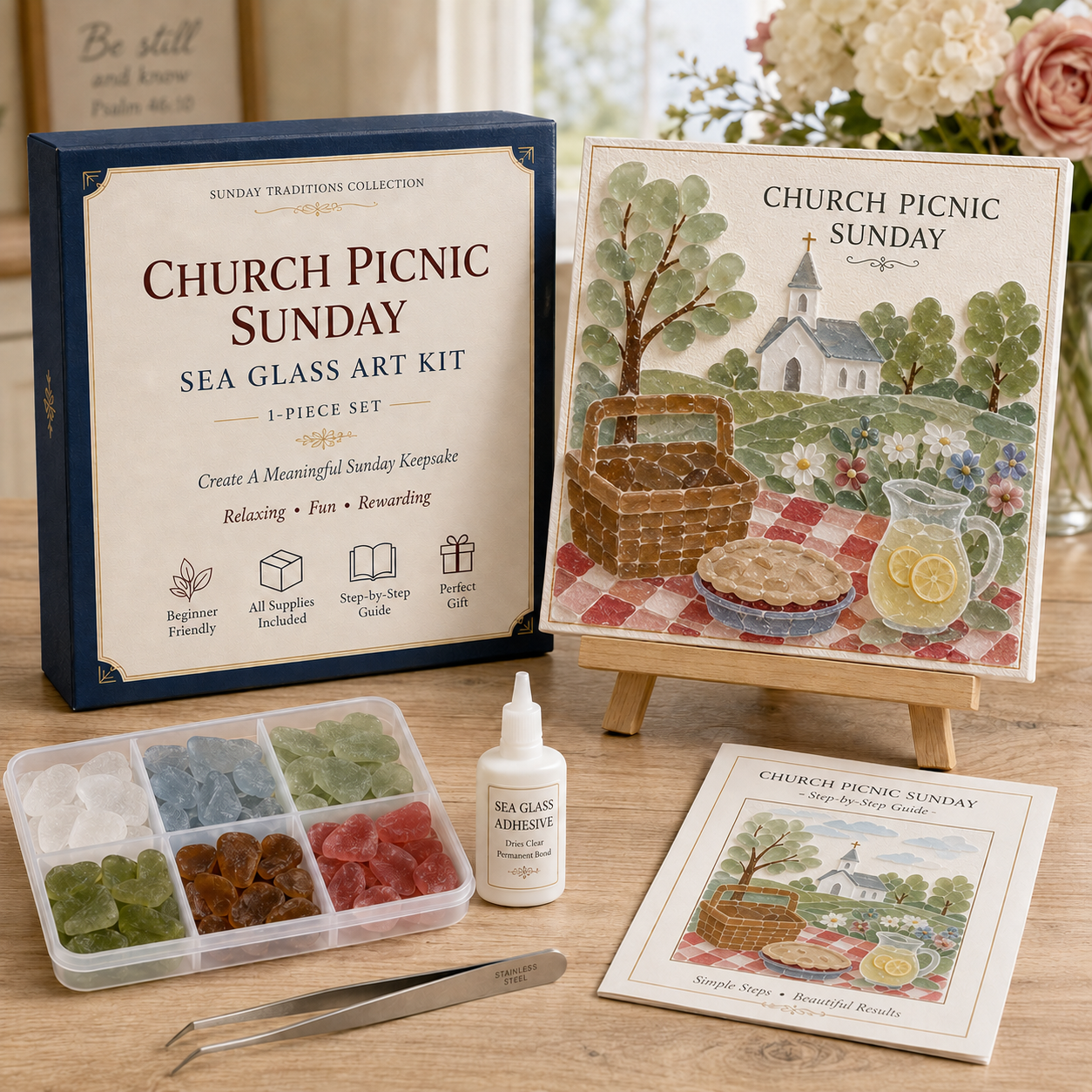 ⛪ Sunday Traditions Sea Glass Art Kit