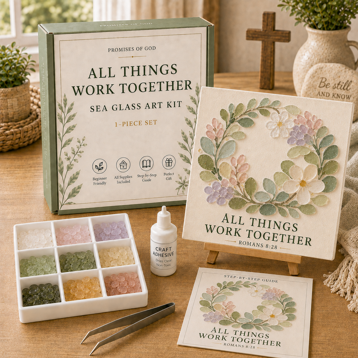 🌿 Promises of God Sea Glass Art Kit