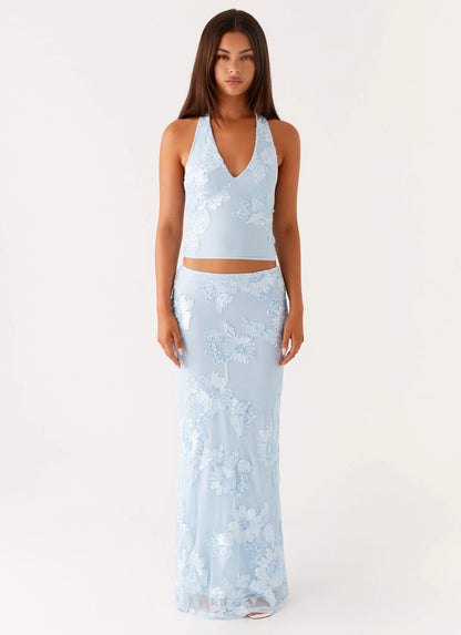 Radiate Halterneck Top - Blue