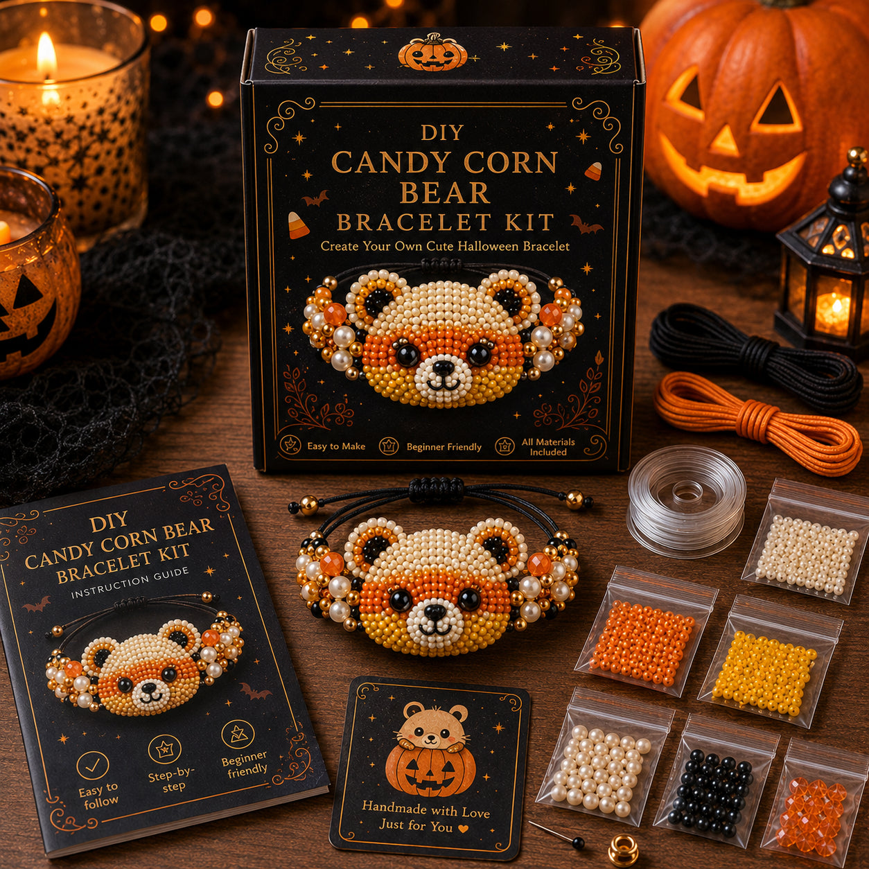 🎃 DIY Halloween Beaded Bracelet Kit