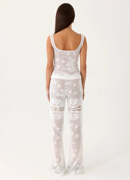 Bosten Low Rise Pants - White