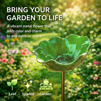 🐦Handcrafted Outdoor Metal Flower Garden Stakes