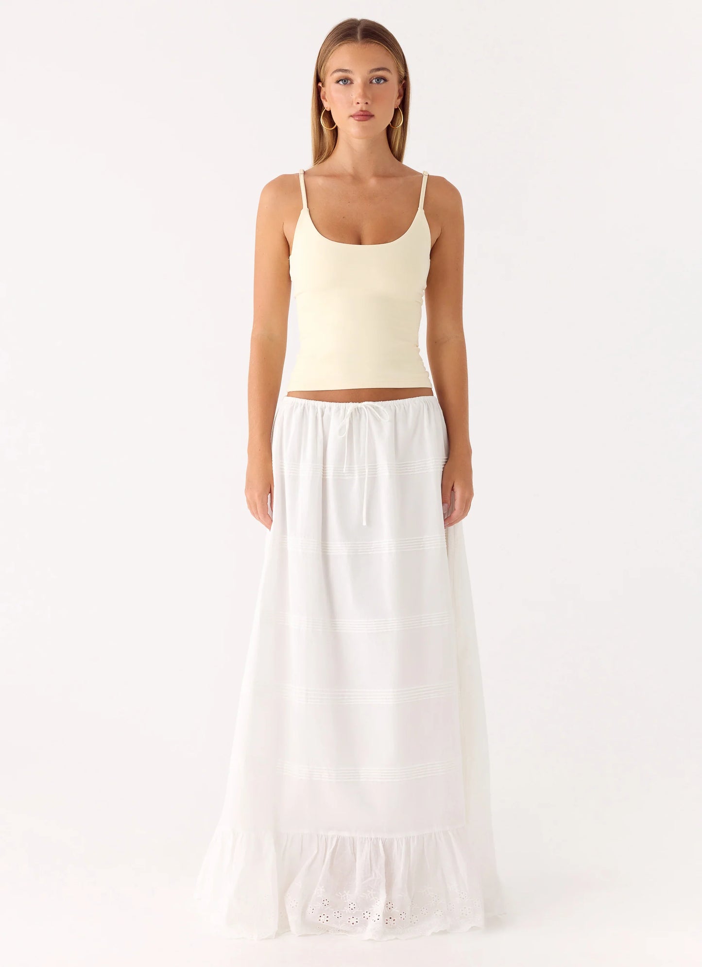 Lior Cotton Maxi Skirt - White