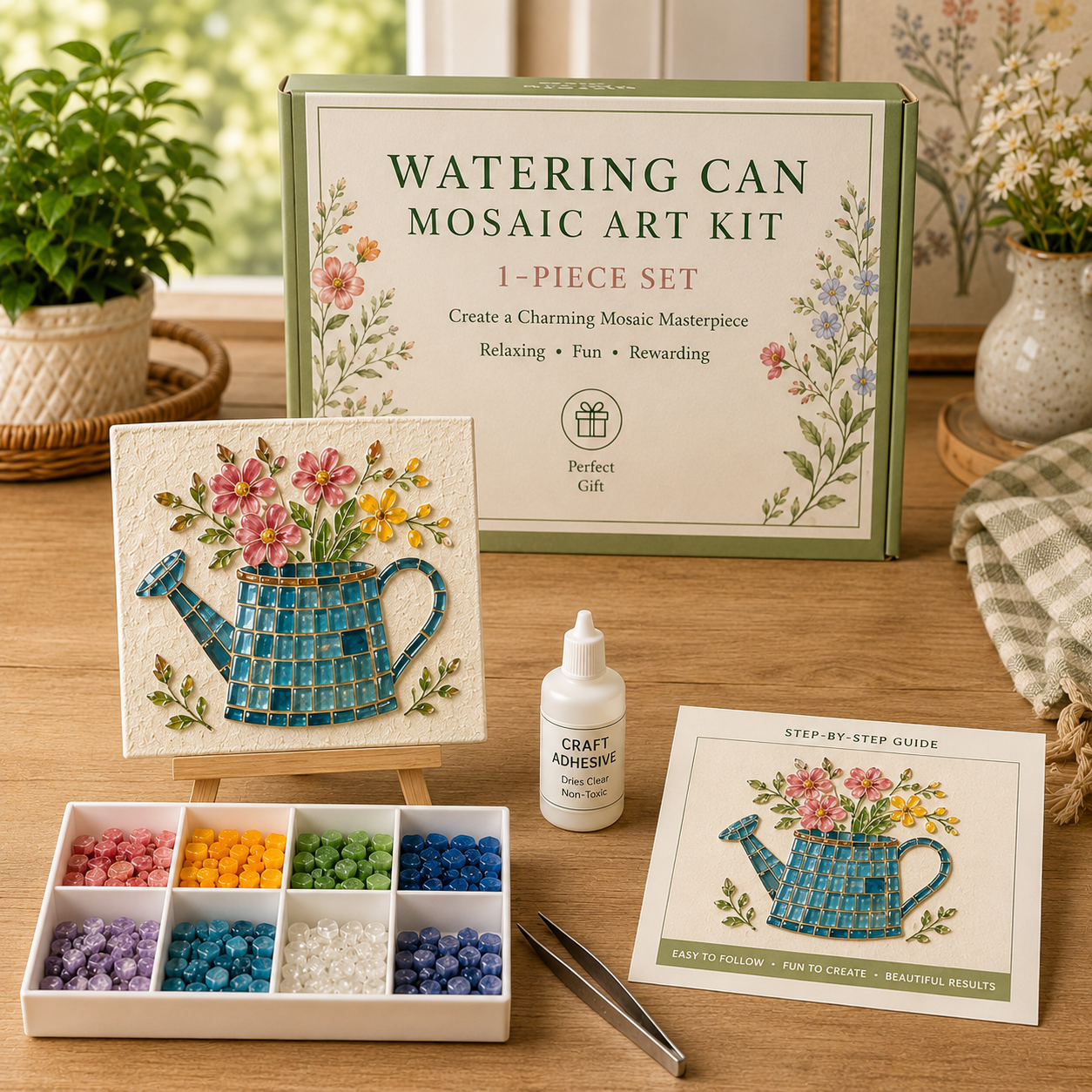 🌸🙏💖Sea Glass Art Kit – Create Stunning Mosaic Masterpieces at Home 🐢