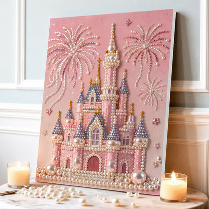DIY Self-Adhesive Pearl Canvas Art for Elegant Wall Decor
