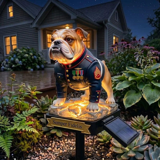 🇺🇸 Last Day Promo: 49% OFF 🎖️-USMC Devil Dog Semper Fidelis Solar Garden Light - ✈️Buy 2 Free Shipping Today!