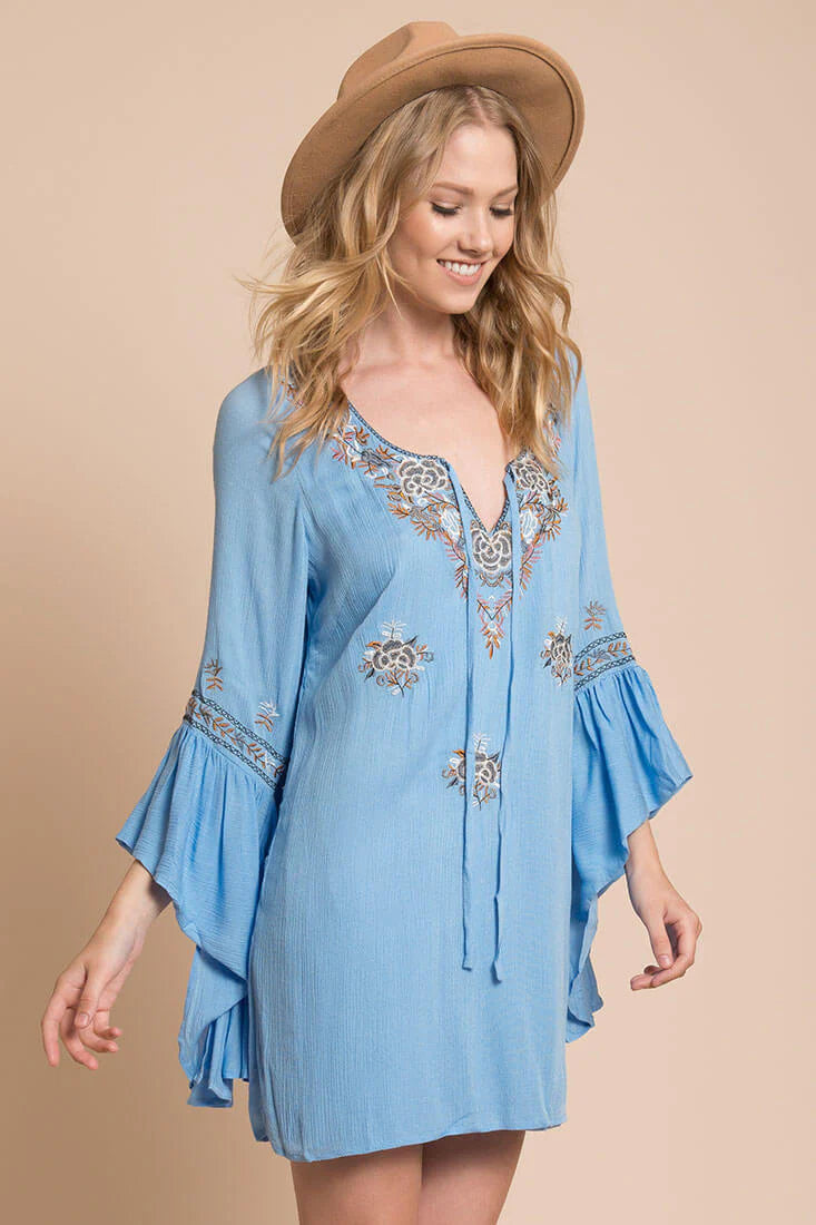 Gianna Flow Dress Blue