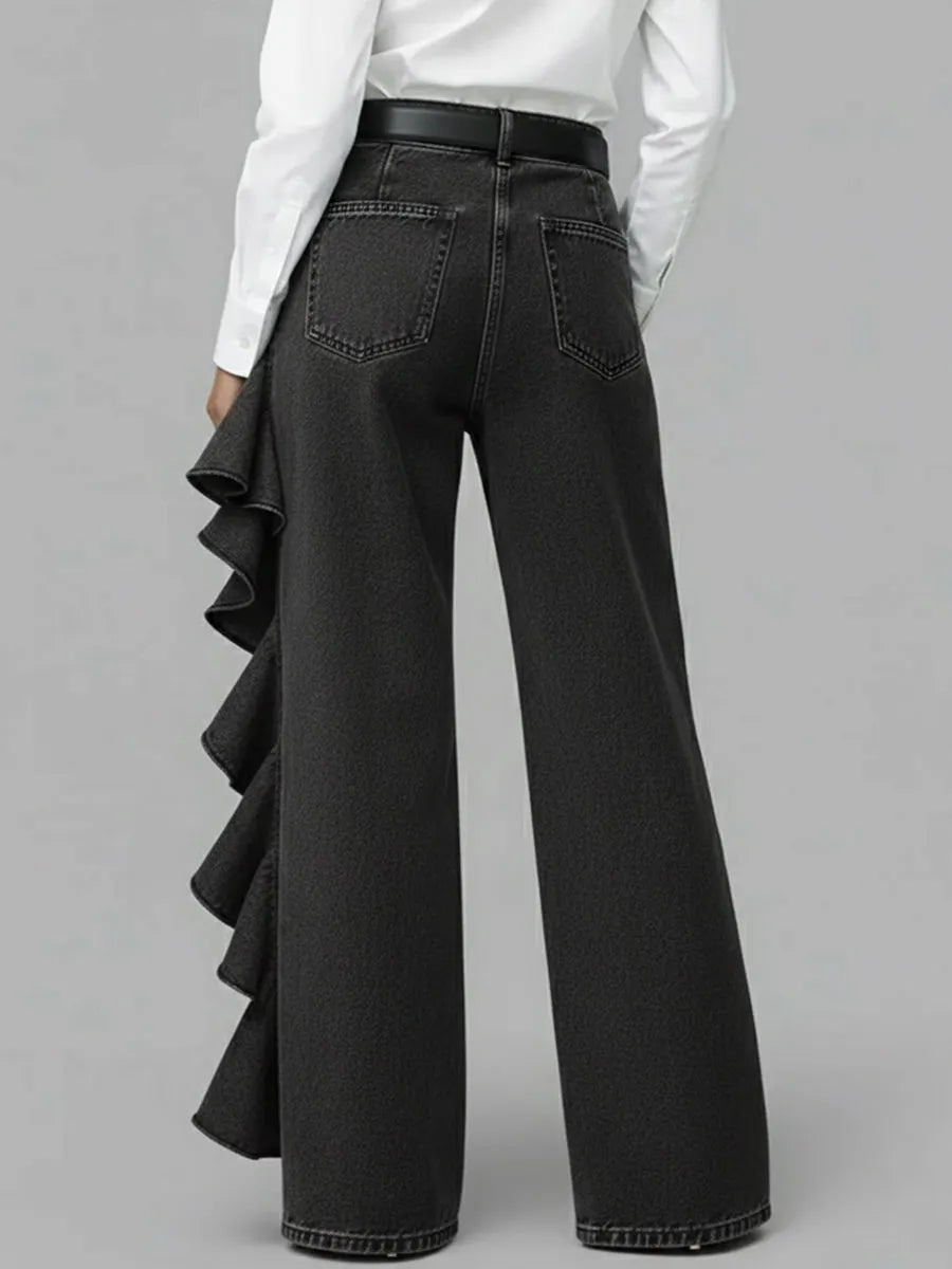 Stylish Ruffled Jeans