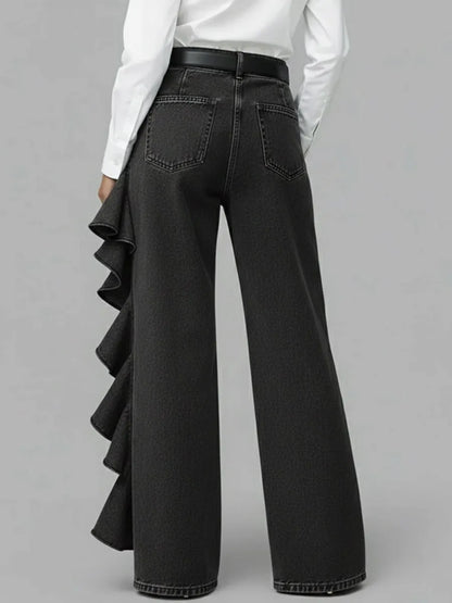 Stylish Ruffled Jeans
