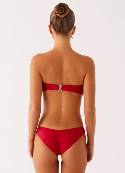 Delta Bikini Bottoms - Deep Red