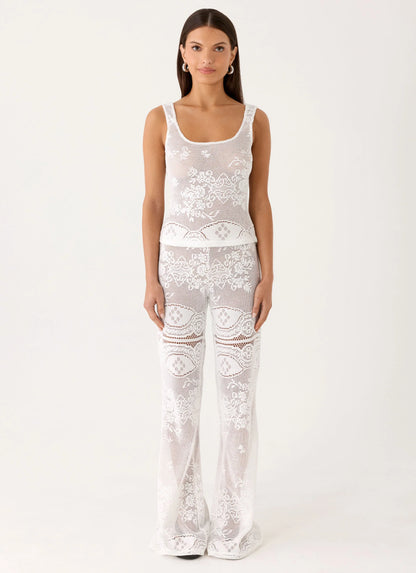 Bosten Low Rise Pants - White