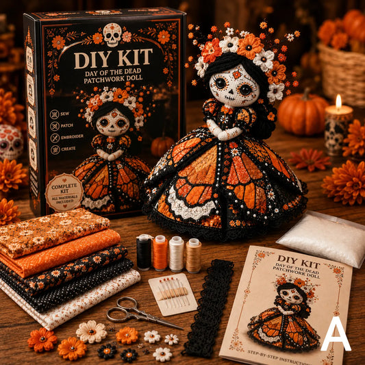 🔥50% Off Last Day - Day of the Dead Patchwork Doll DIY Kit