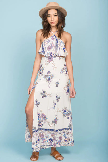 Monday cutout Maxi Dress Purple