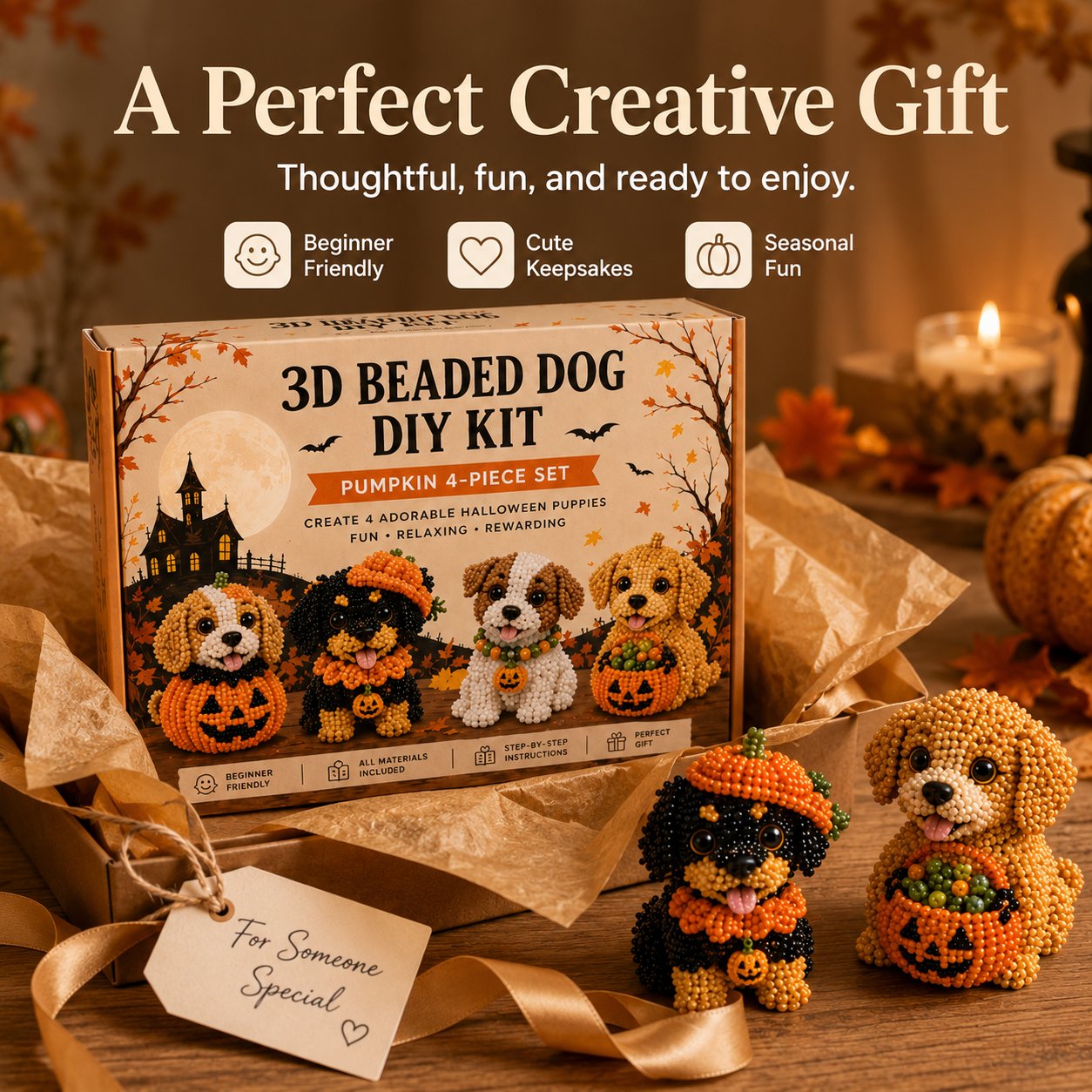 3D Halloween Dog DIY Art Set