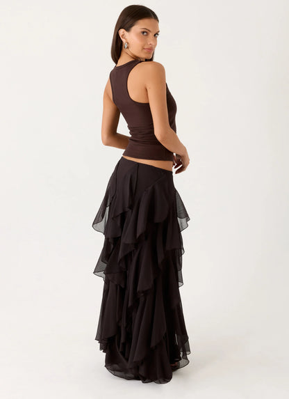 Silvanna Maxi Skirt - Chocolate