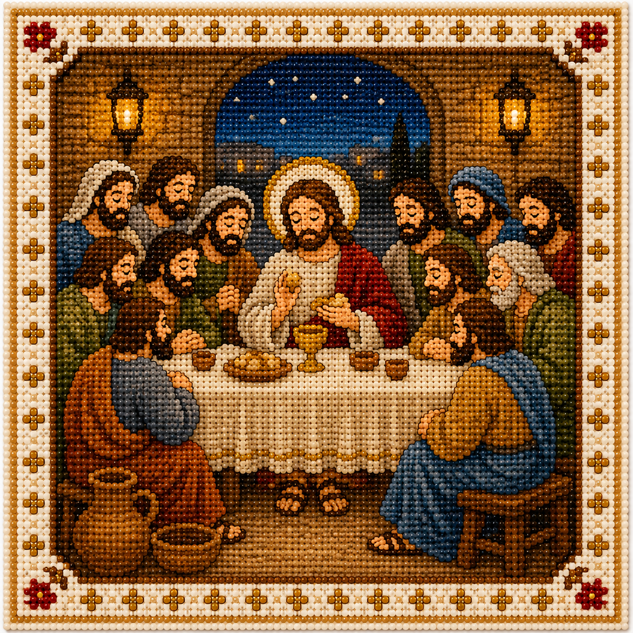 Peaceful Nativity Beaded Art DIY Kit