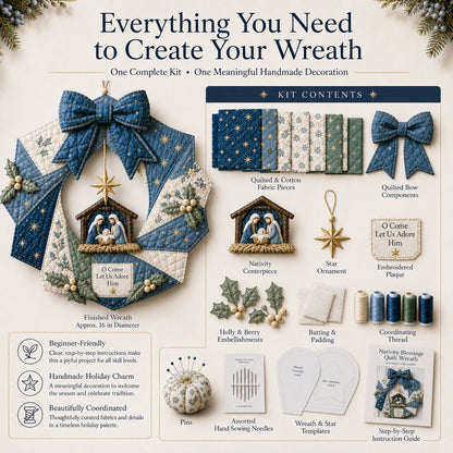 🎄Christmas Fabric Wreath DIY Kit – A Keepsake You’ll Hang with Pride Year After Year💫