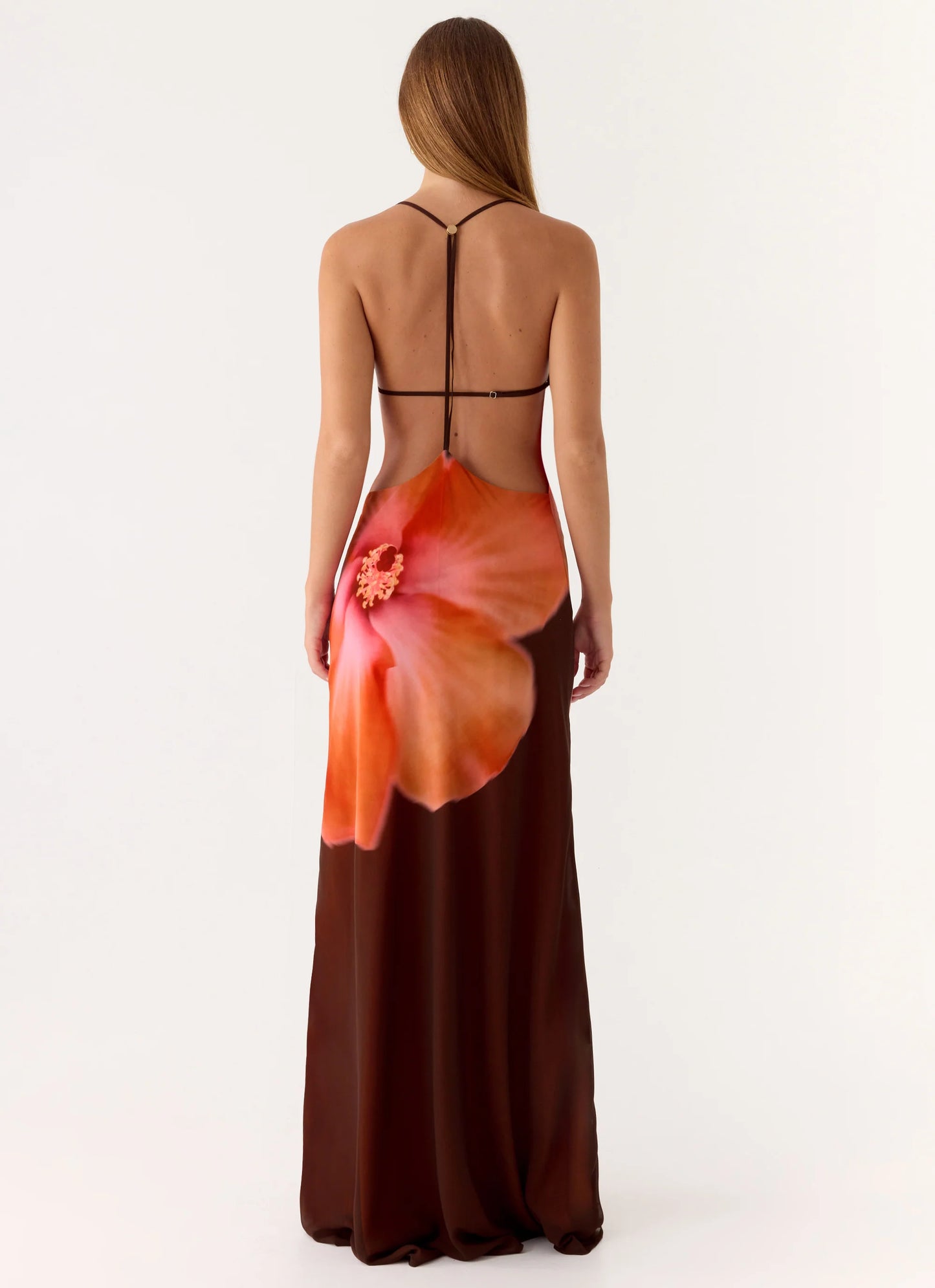 Night Drive Maxi Dress - Chocolate Blossom