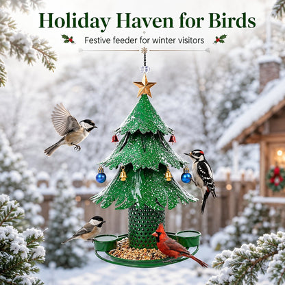 🐦🌲Christmas Tree Bird Feeder 🎄 Festive Backyard Holiday Decor