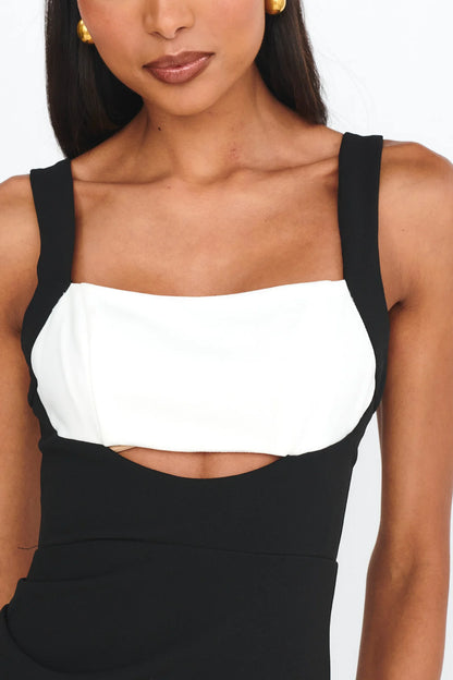 Move Maker Cut-Out Midi Dress Black