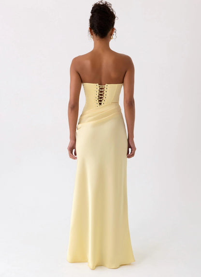 Emory Corset Maxi Dress - Yellow