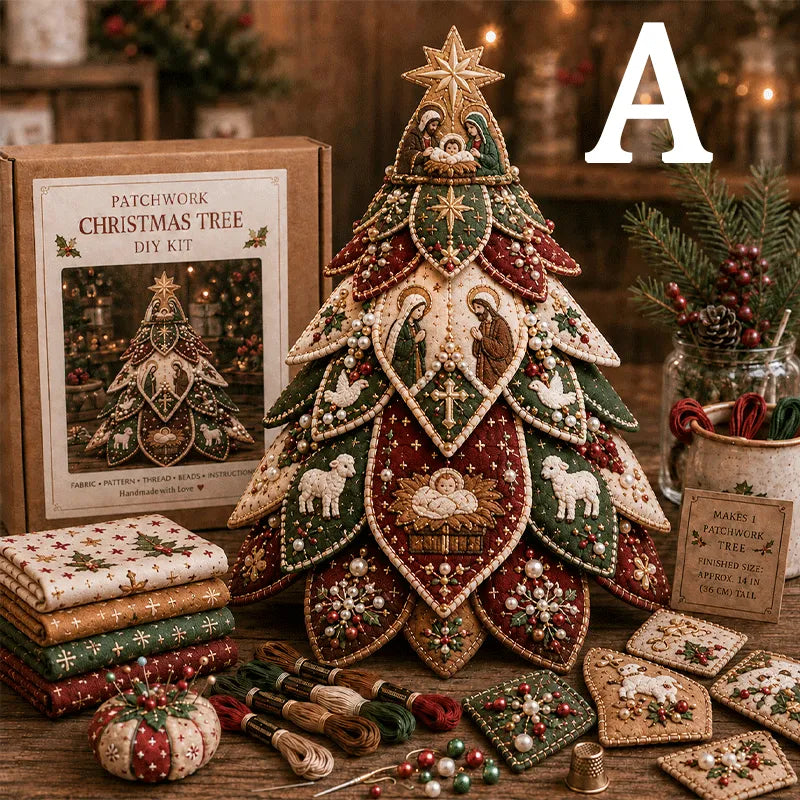 ✝️Religious-Themed Beaded & Quilted Christmas Tree DIY Kit