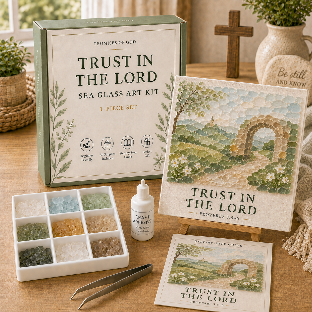 🌿 Promises of God Sea Glass Art Kit