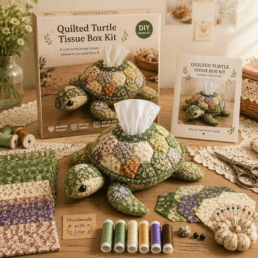 🎁DIY Gift🧵 Quilted sea Animal Tissue Box DIY Kit