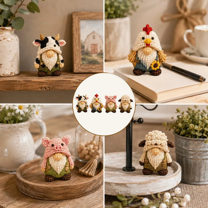 3D Beaded Farm Animal Gnome DIY Kit