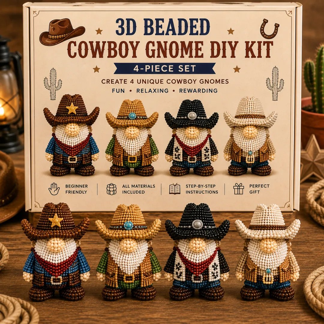 🇺🇸 3D Beaded Patriotic Gnome DIY Kit ✨ Celebrate Freedom With Handmade American Spirit ❤️🤍💙
