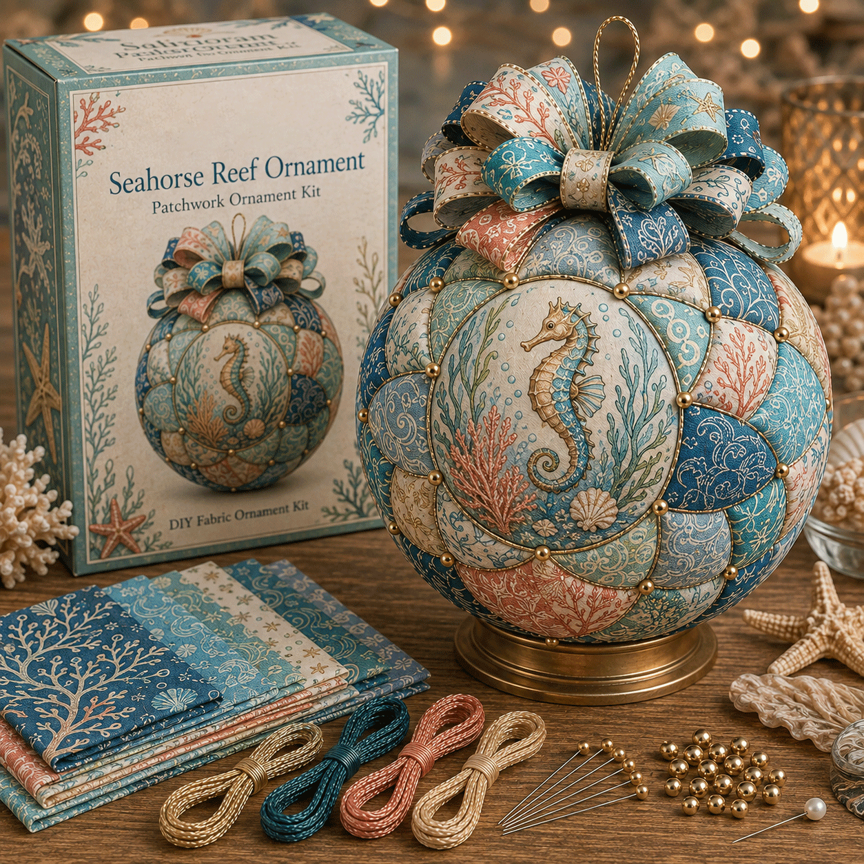🌊Ocean Treasures Patchwork Ornament DIY Kit