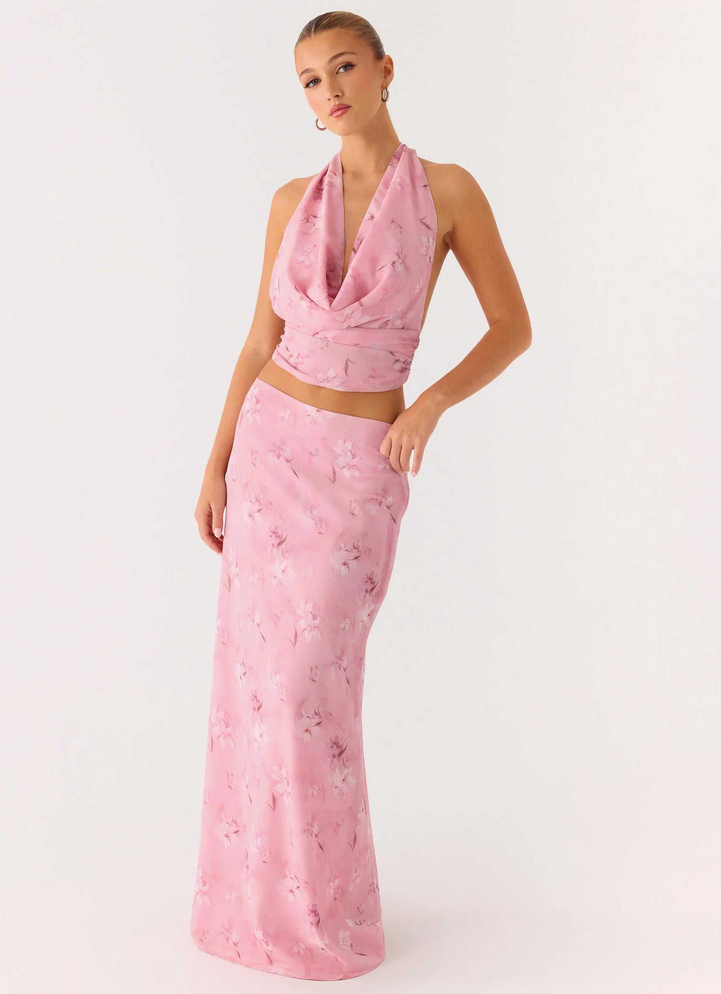 Soulful Low Rise Maxi Skirt - Vintage Floral