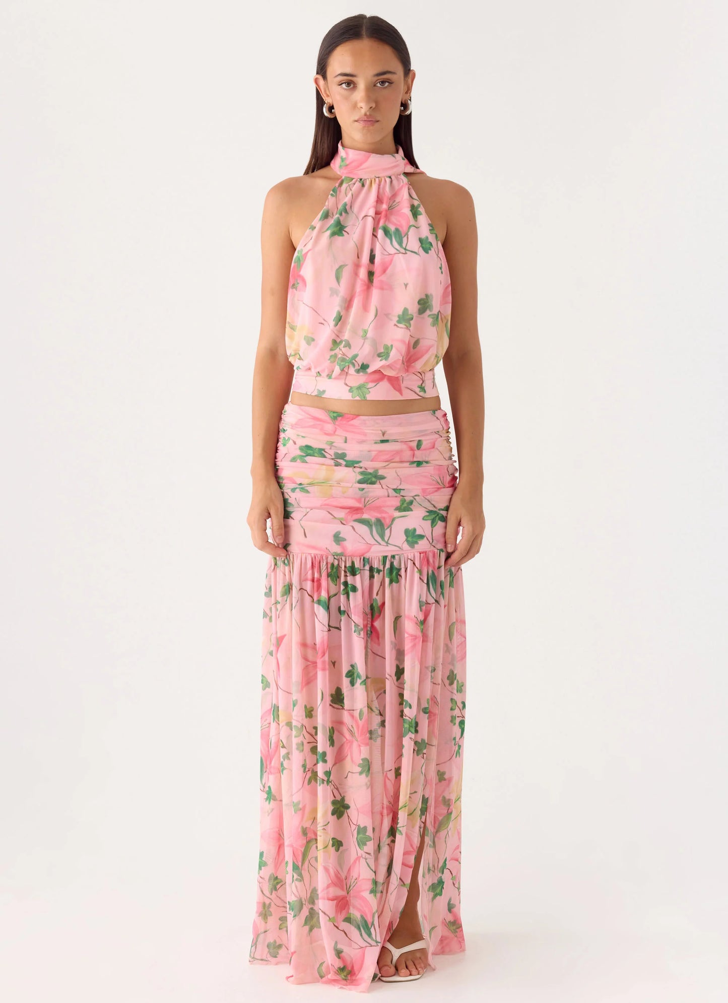 Cantrall Halter Top - Blooming Spring