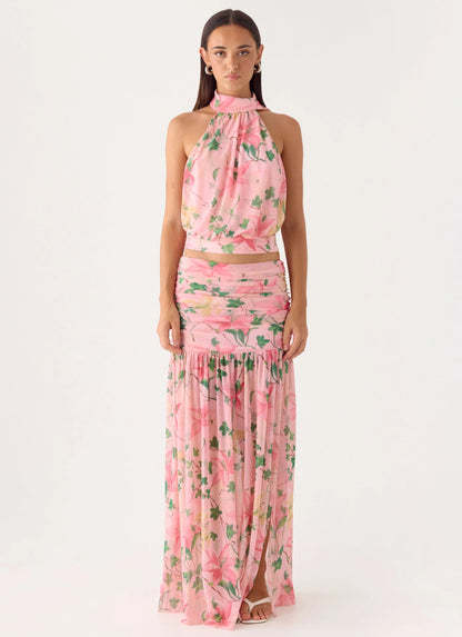 Cantrall Halter Top - Blooming Spring