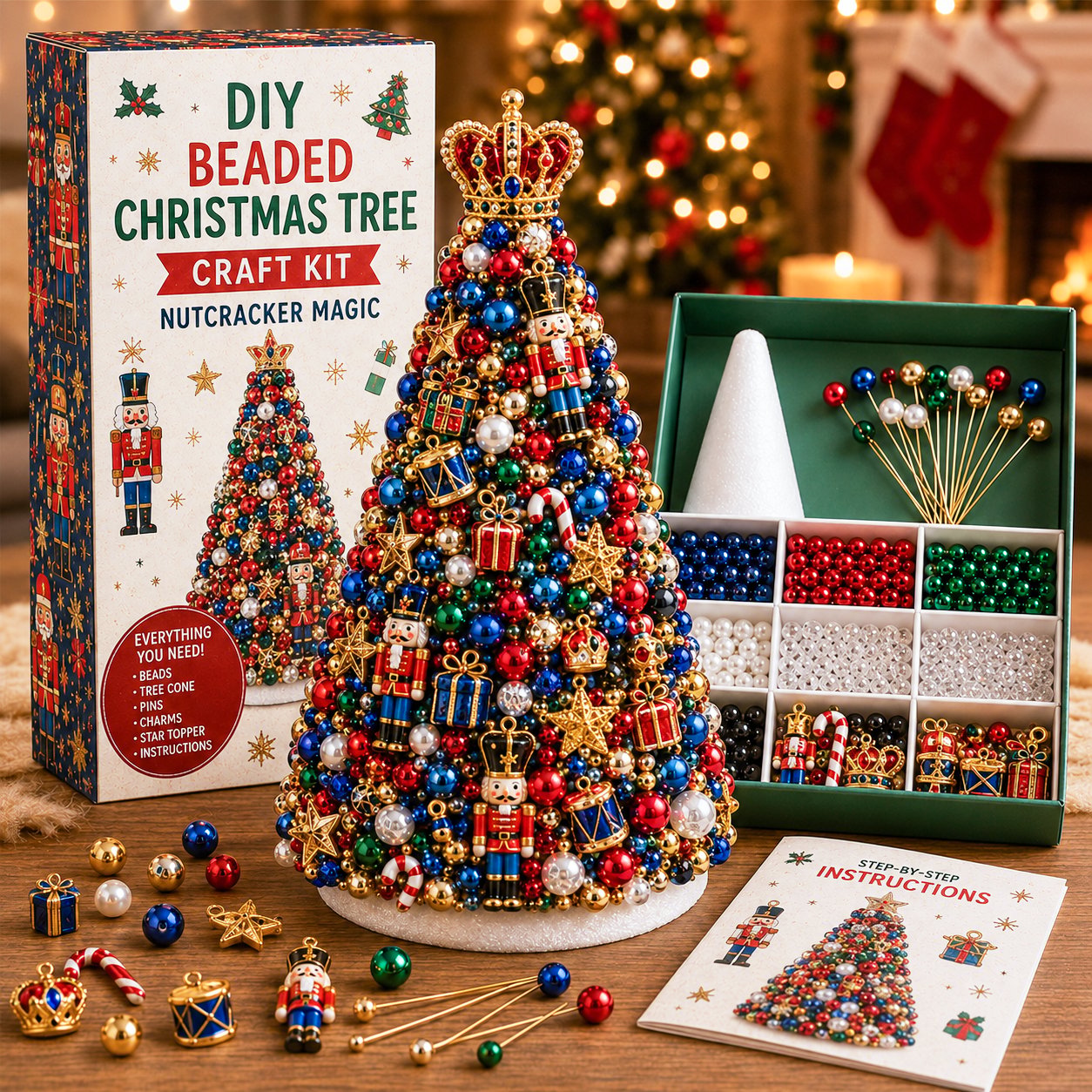 🎁🎄DIY Beaded Christmas Tree Craft Kit