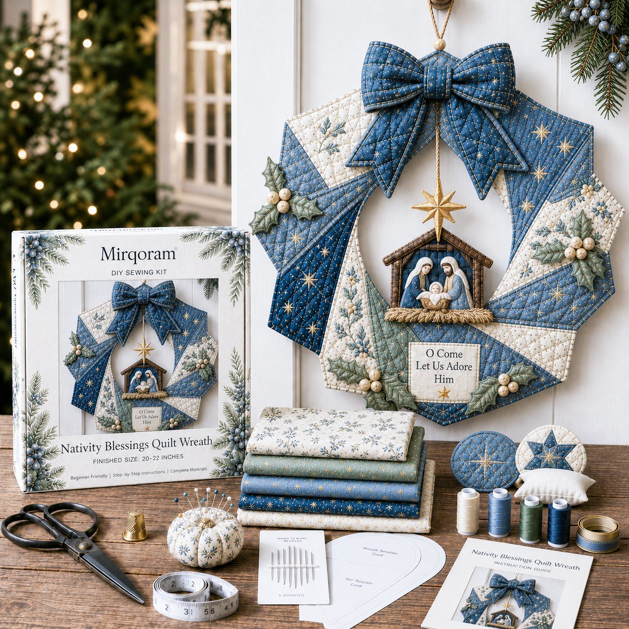 🎄Christmas Fabric Wreath DIY Kit – A Keepsake You’ll Hang with Pride Year After Year💫