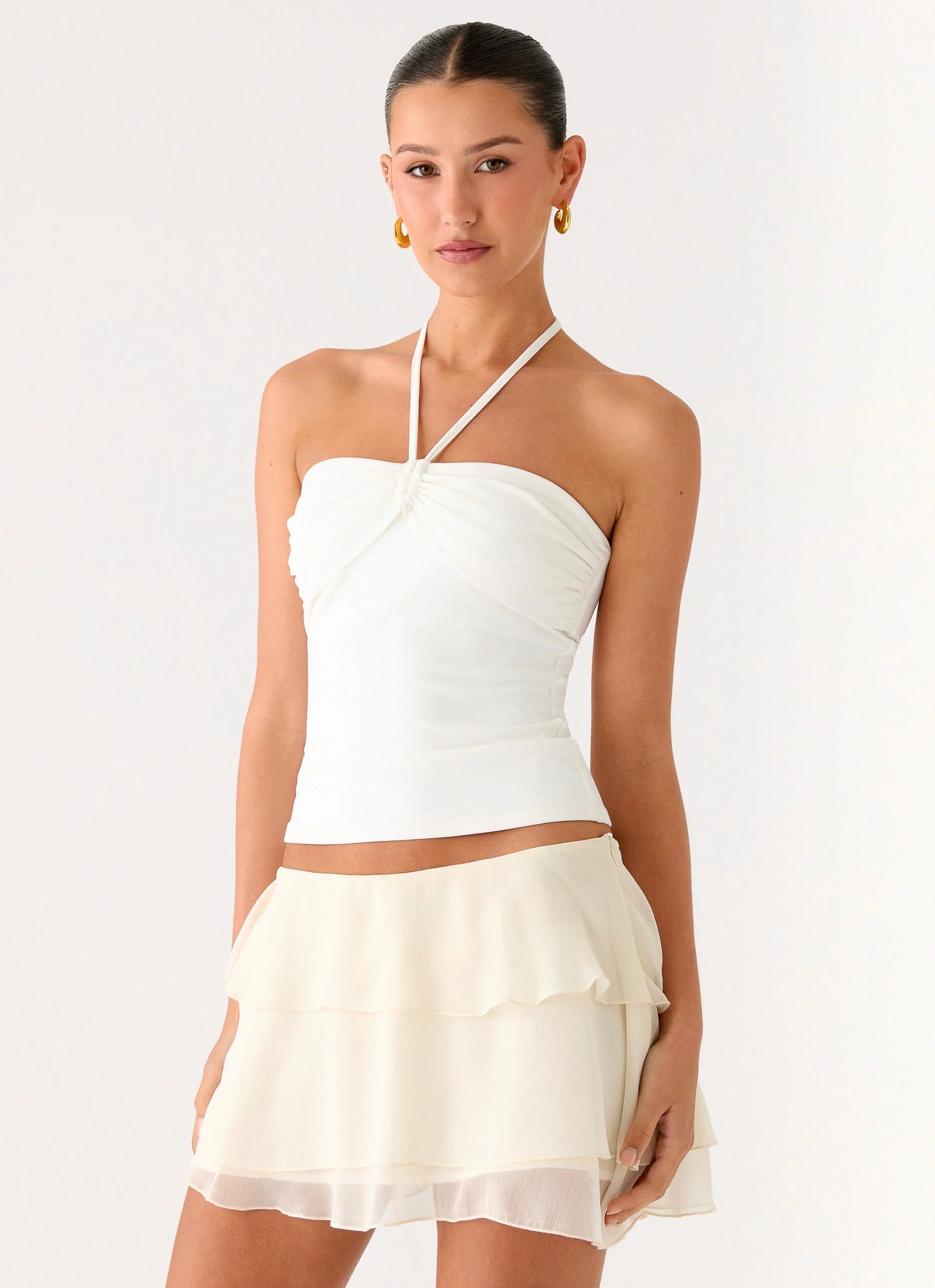 Forever Dreaming Ruffle Mini Skirt - Ivory